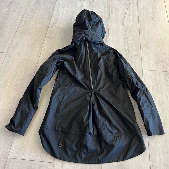 Lululemon Black Camo Print Lined Parka Jacket Full Zip Women's Size 4 - Picture 6 of 8
